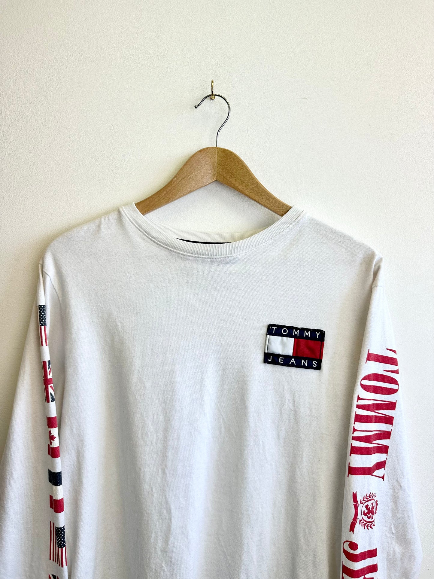 Tommy Hilfiger Vintage 90s Long Sleeved Cotton Print Men’s T-shirt