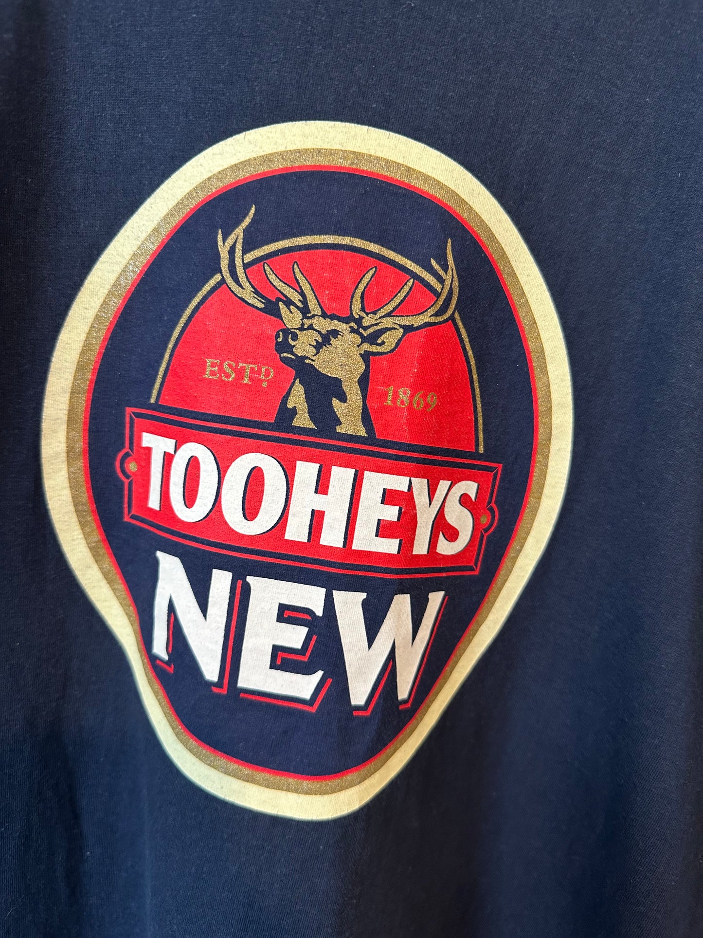 Tooheys New Australian Lager Vintage Navy Cotton T-shirt