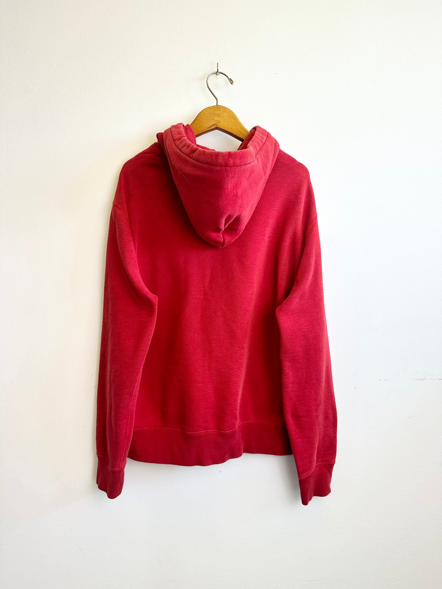 Polo Ralph Lauren Vintage Red Cotton Zip Through Hoodie