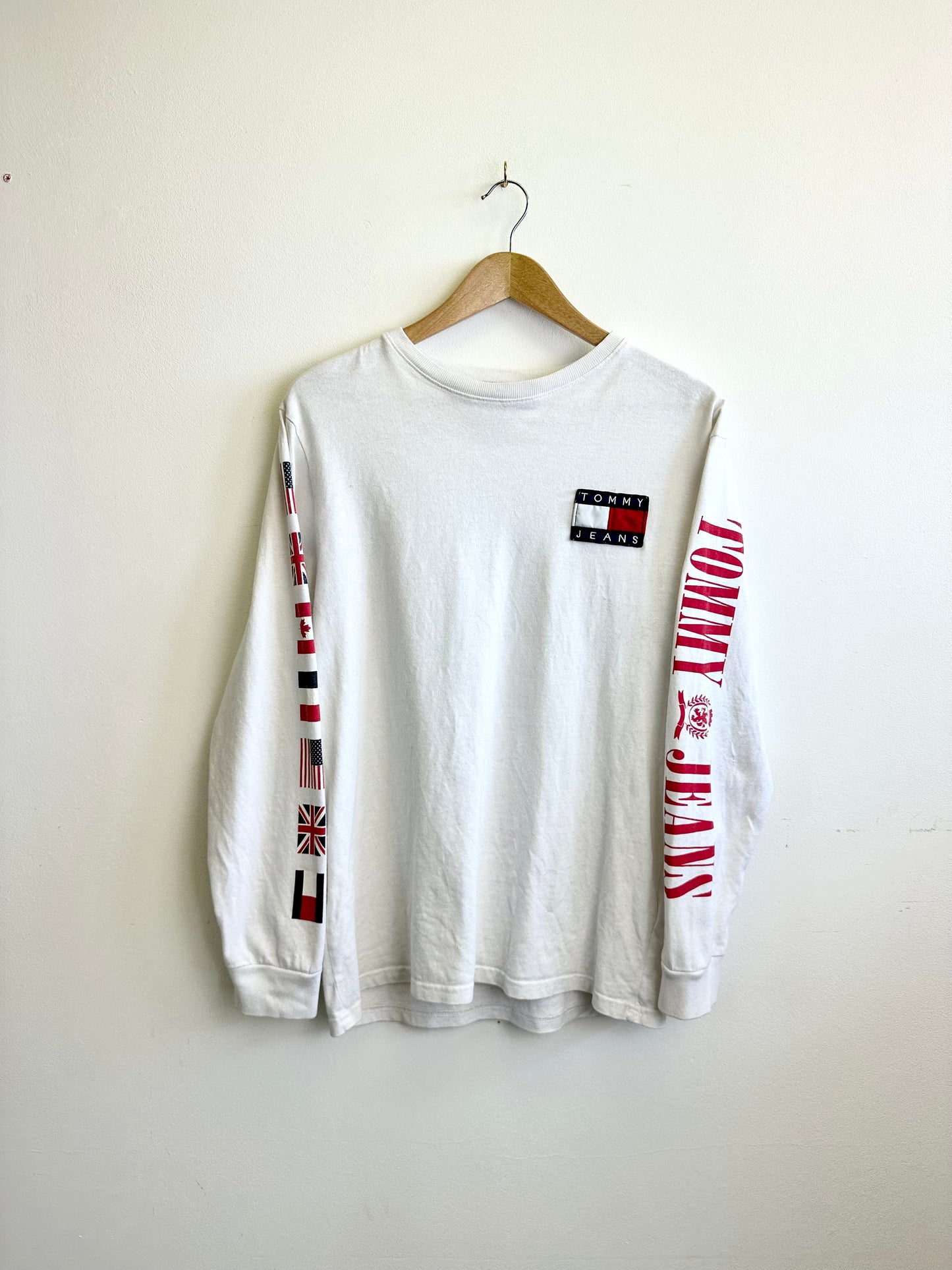 Tommy Hilfiger Vintage 90s Long Sleeved Cotton Print Men’s T-shirt