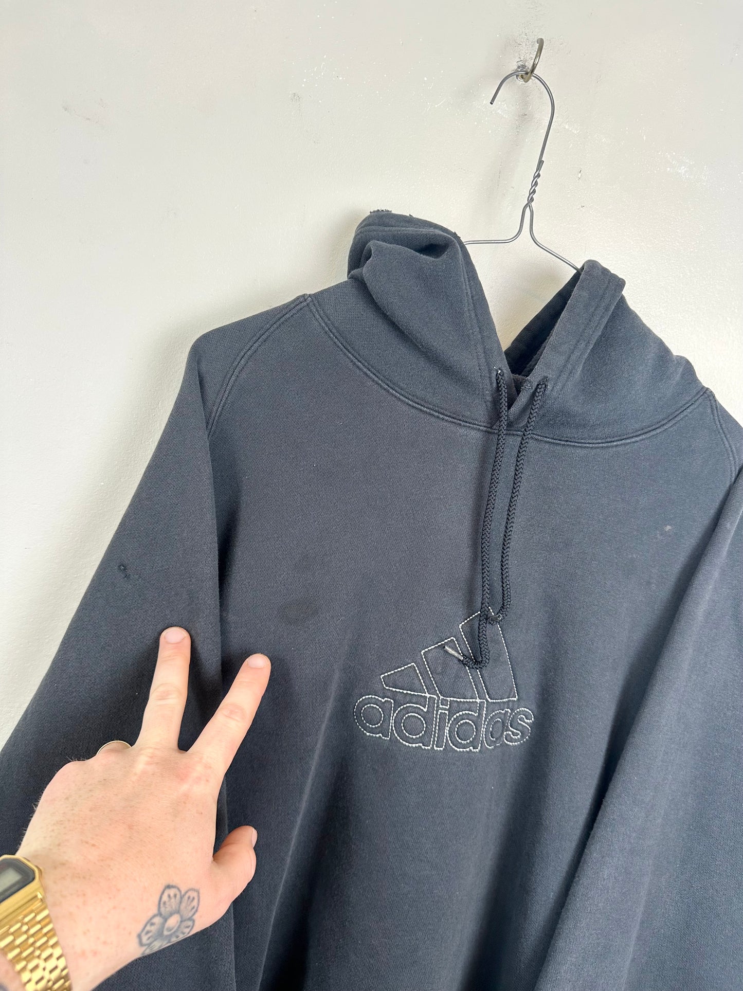 Adidas 90s Spellout Embroidered Premium Hoodie
