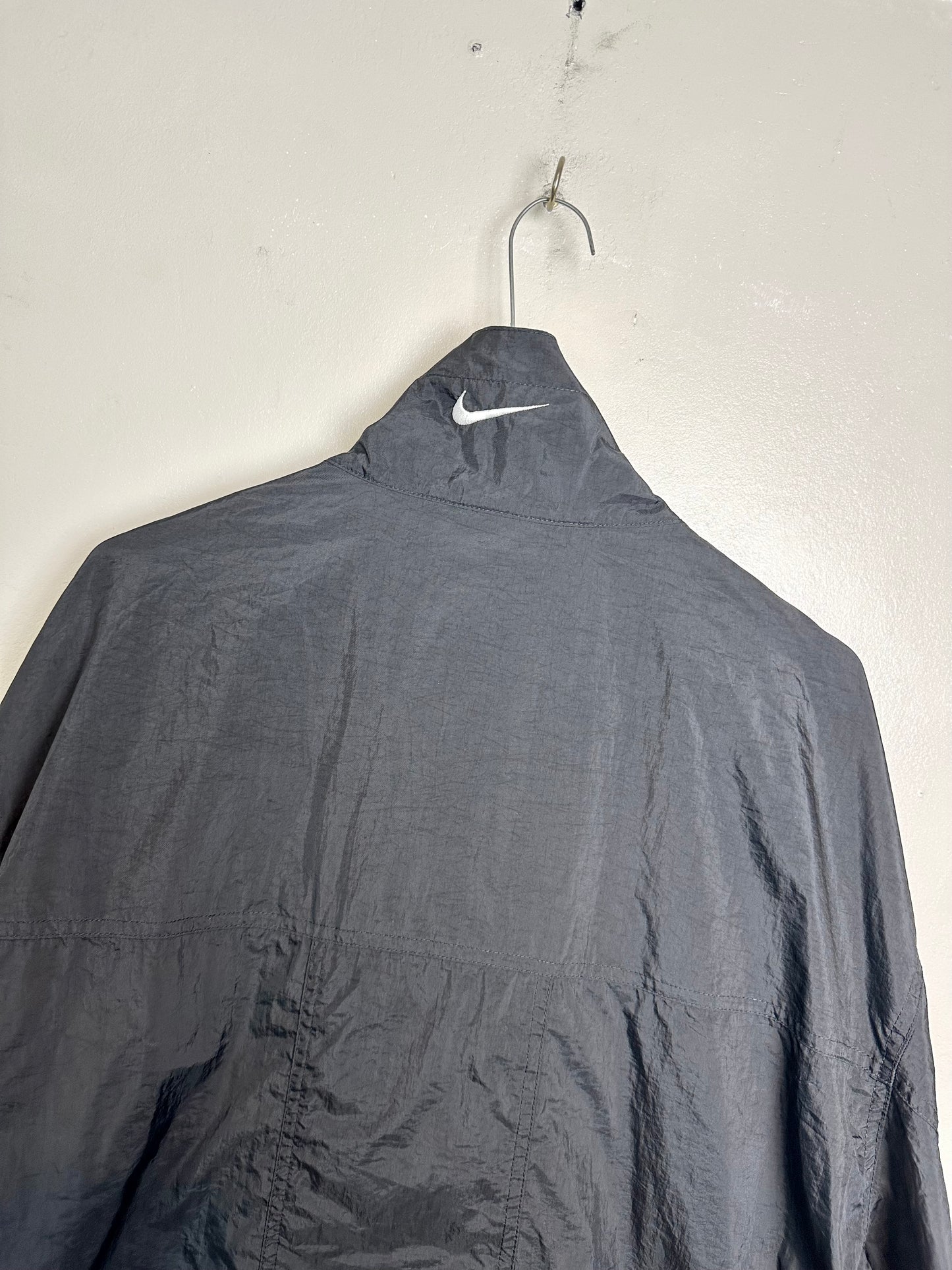 Nike 90s Black Embroidered Vintage Track Jacket