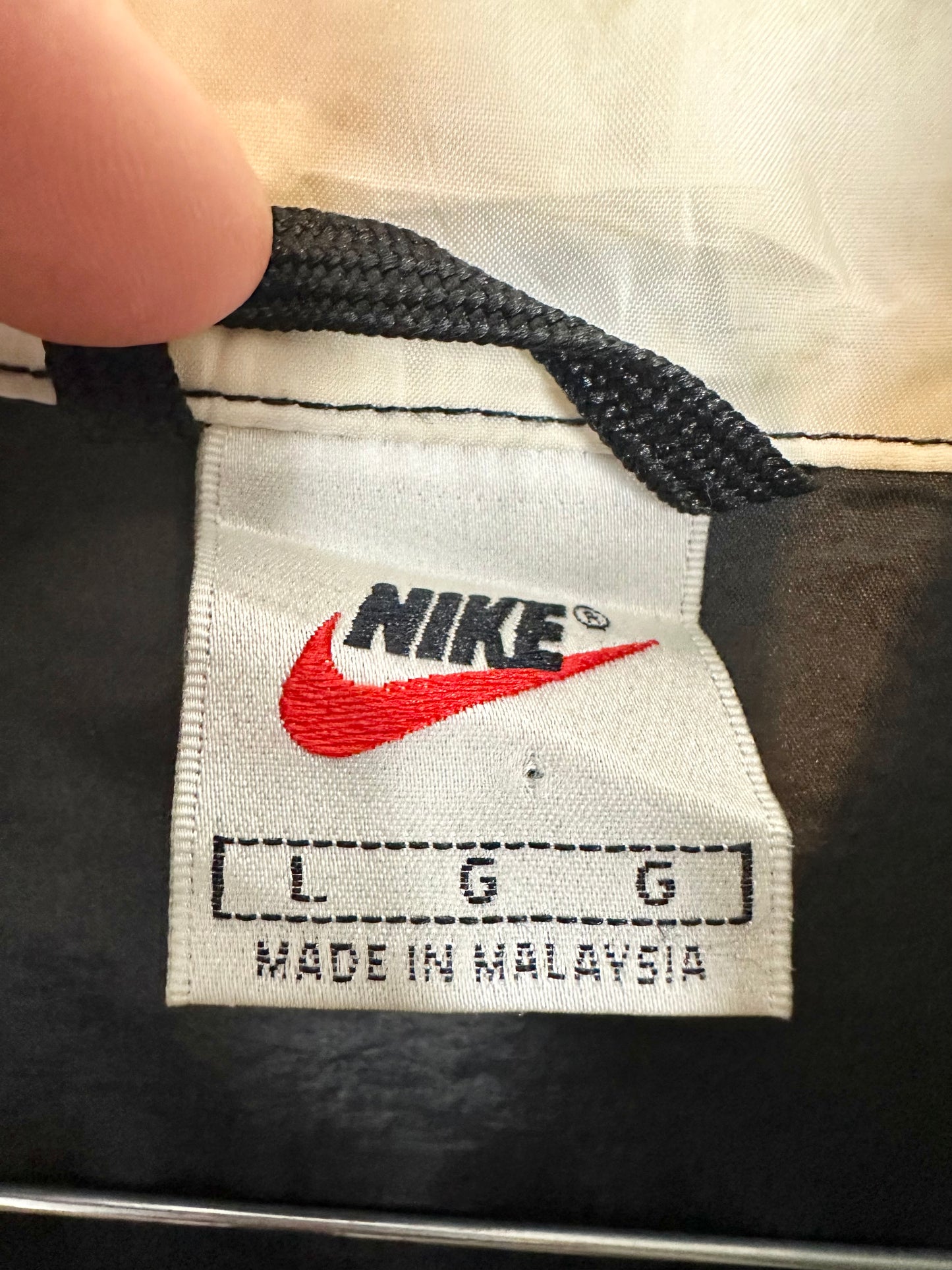 Nike 90s Black Embroidered Vintage Track Jacket