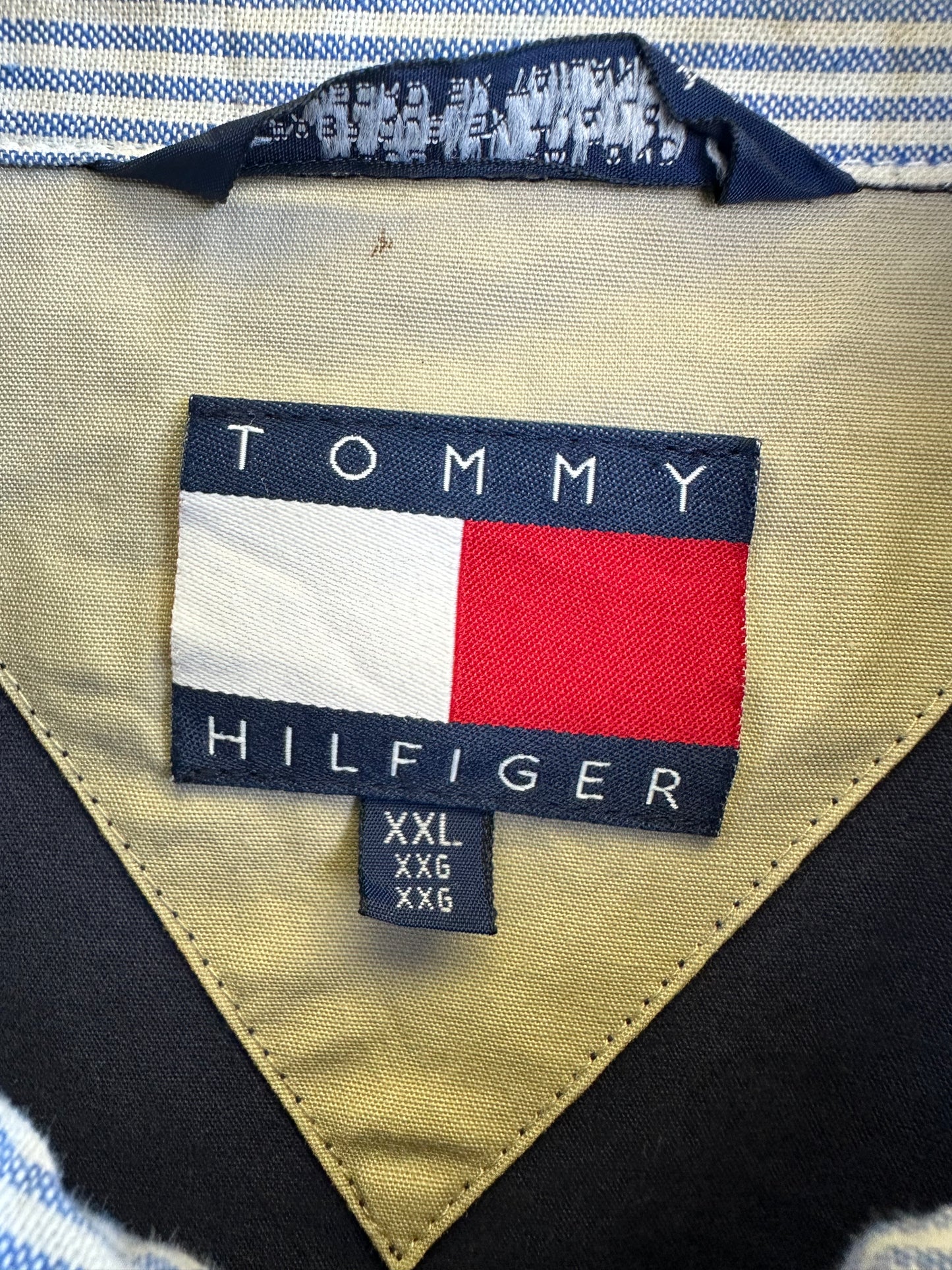 Tommy Hilfiger Vintage 90s Boxy Navy Cotton Lightweight Harrington Jacket