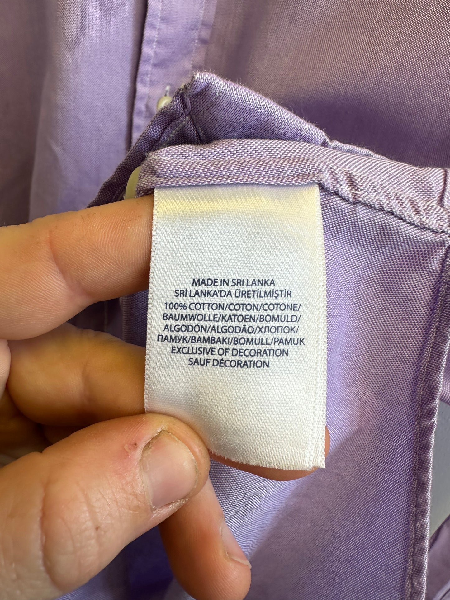 Ralph Lauren Vintage Cotton Purple Button Down Cotton Shirt
