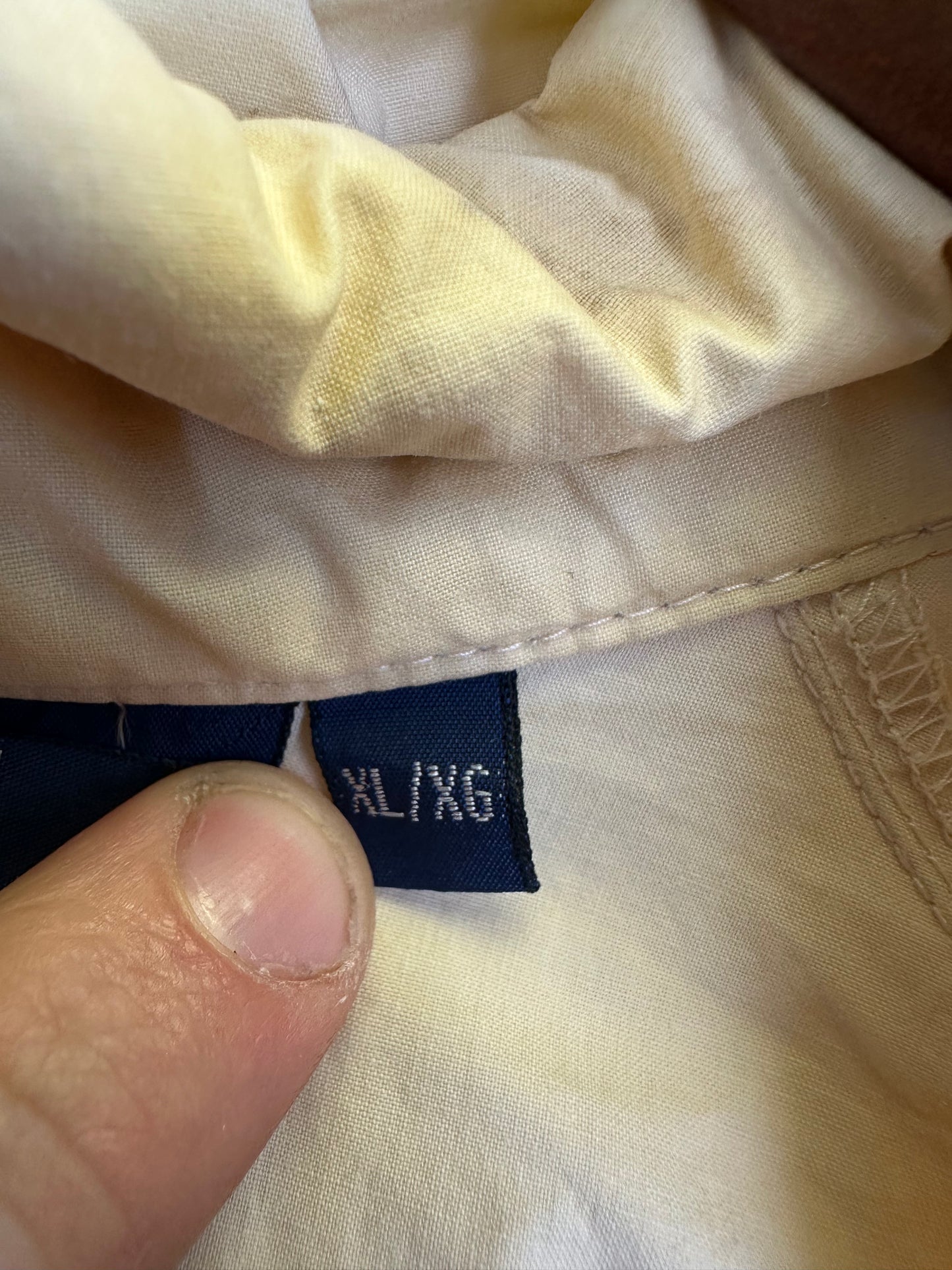 Ralph Lauren Vintage 90s Cream Boxy Hooded Windbreaker Jacket