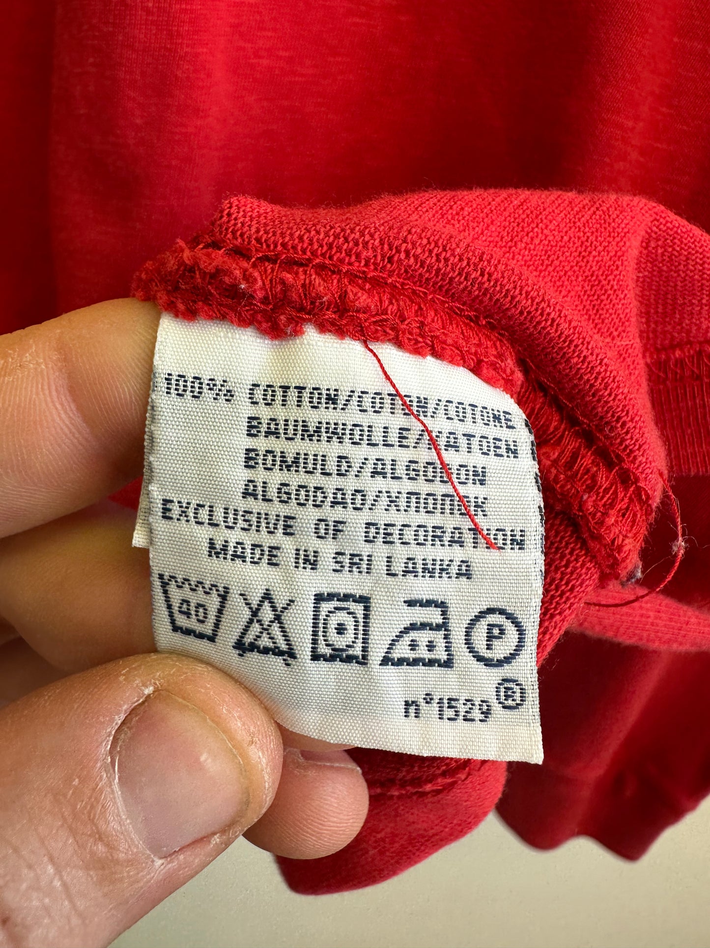 Ralph Lauren Vintage Rugby Red Cotton Long Sleeve Shirt