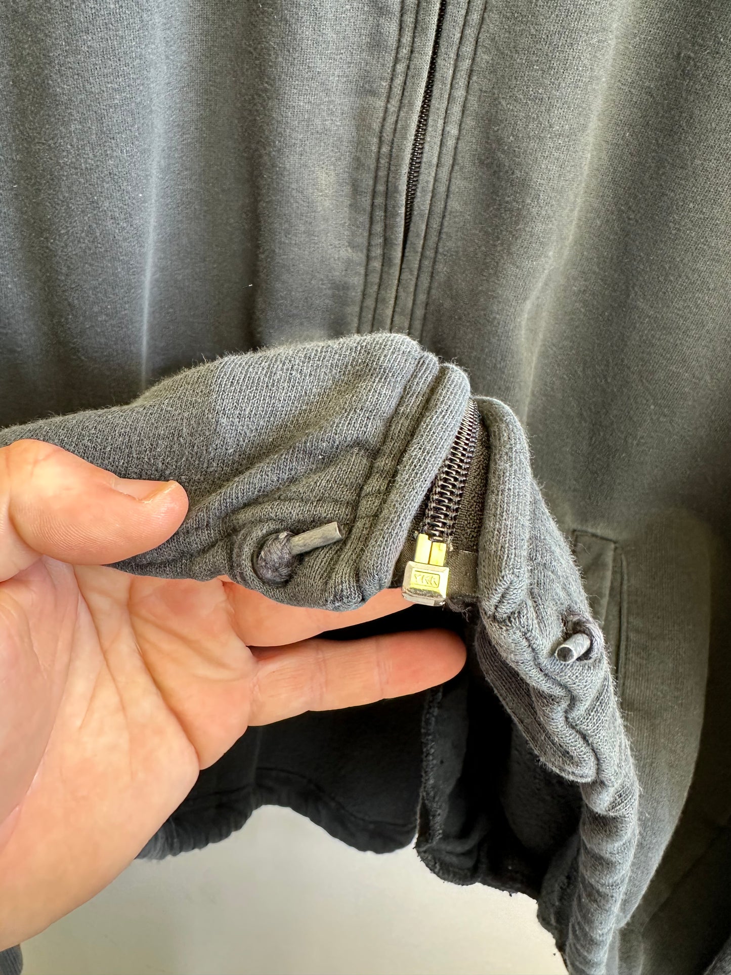 Nike Vintage Black Cotton Early 00s Y2K Zip Through Sweatshirt
