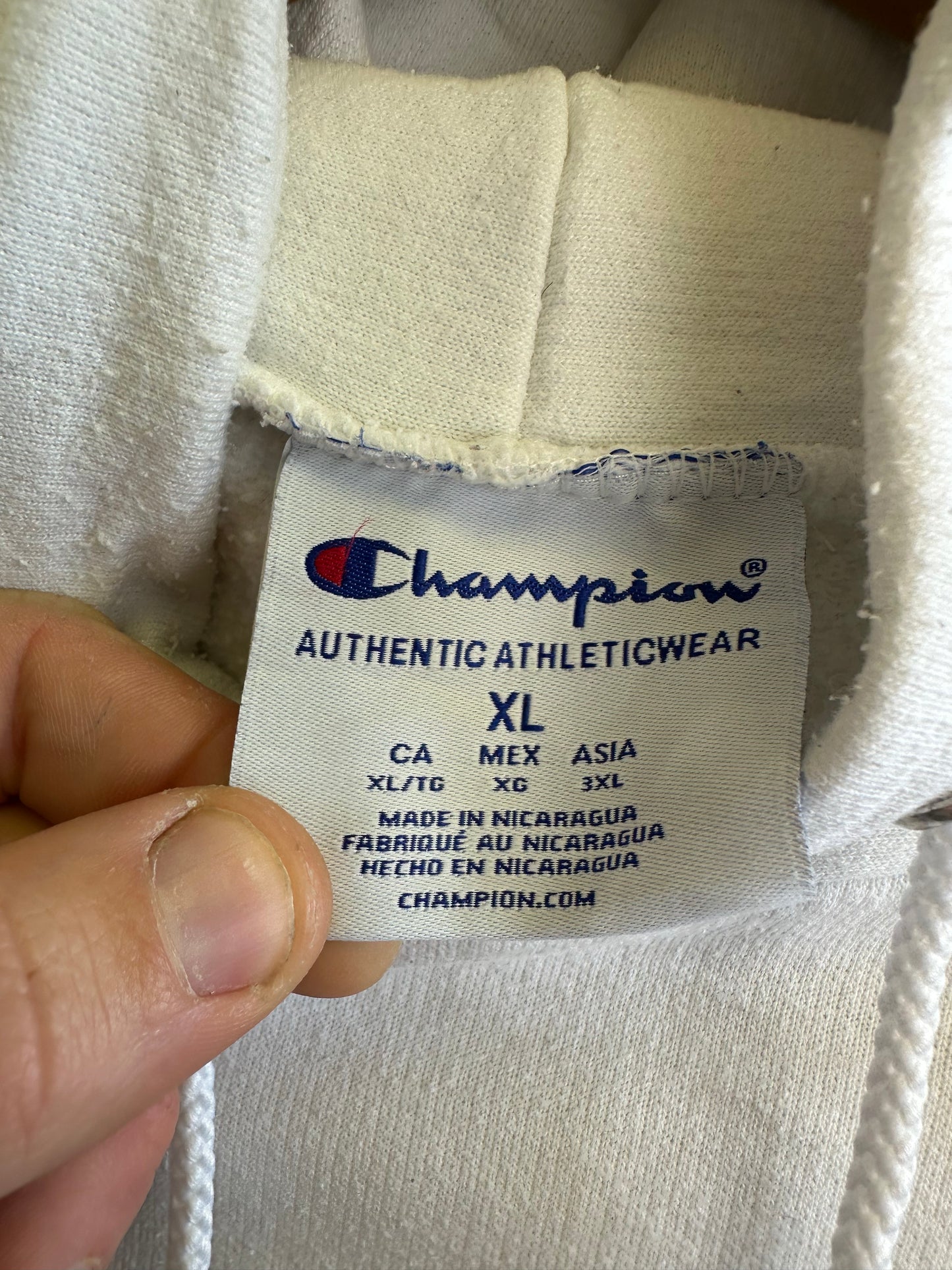 Penn State USA College Champion Vintage Boxy White Cotton Hoodie