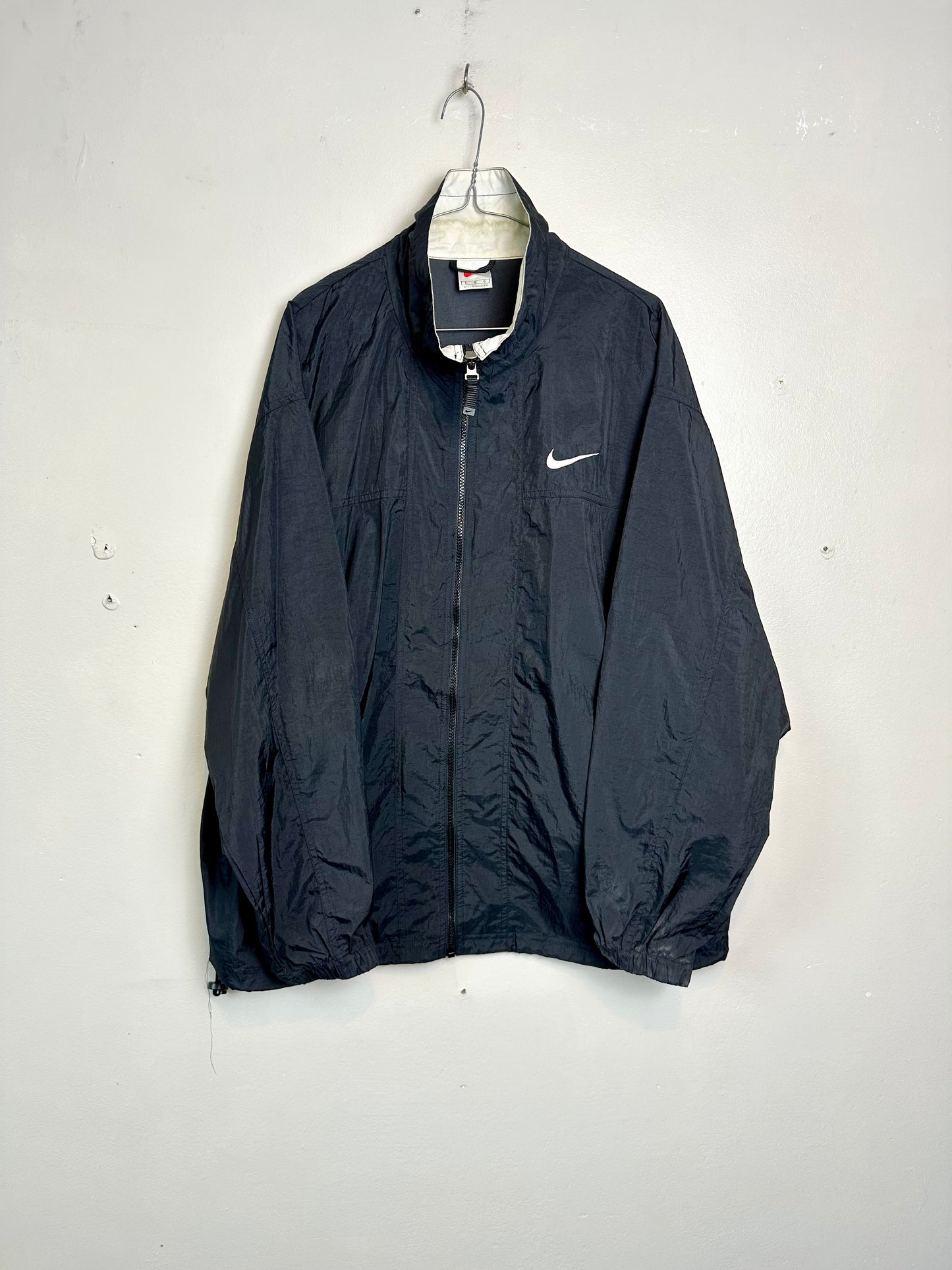 Nike 90s Black Embroidered Vintage Track Jacket