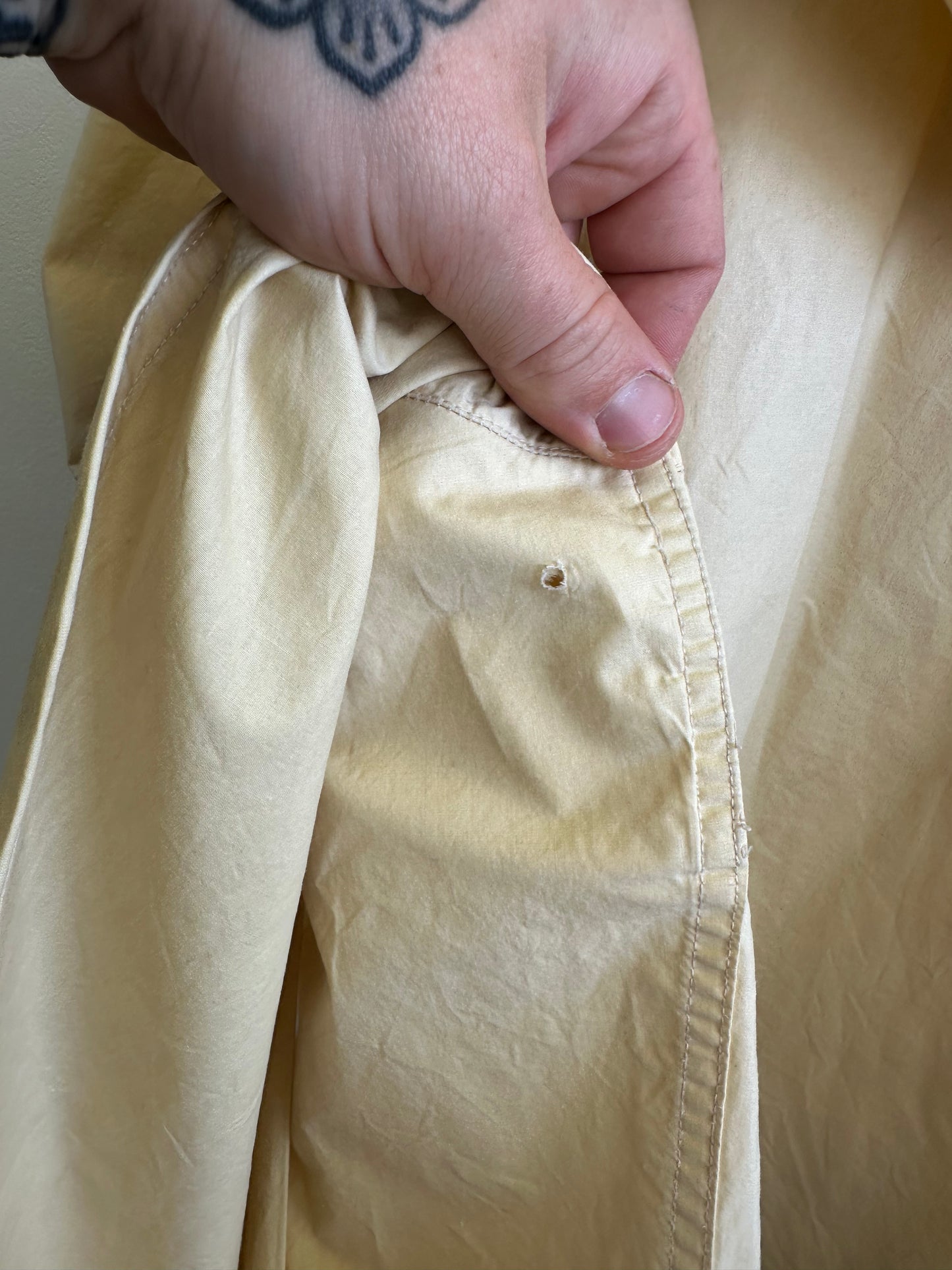 Ralph Lauren Vintage 90s Cream Boxy Hooded Windbreaker Jacket