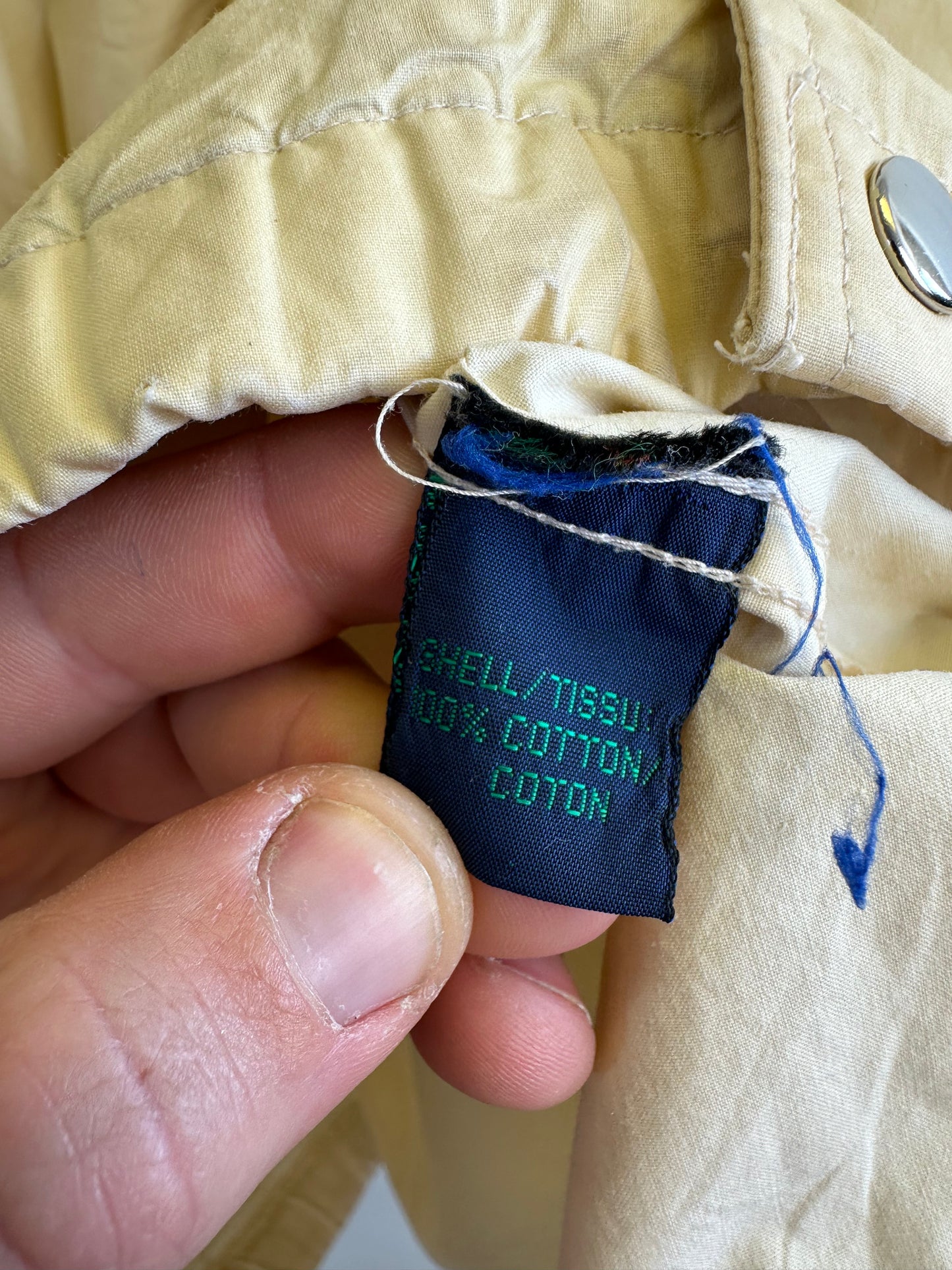 Ralph Lauren Vintage 90s Cream Boxy Hooded Windbreaker Jacket