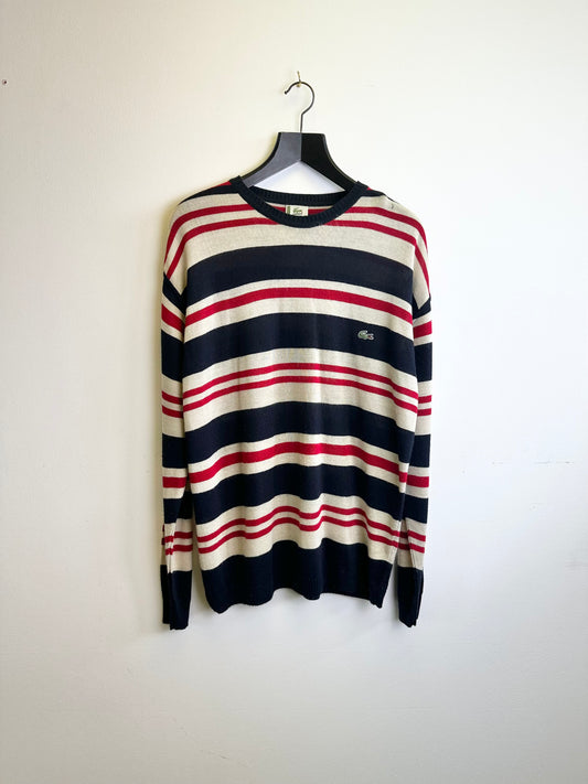 Lacoste Sport Vintage Lightweight Knit Striped Jumper