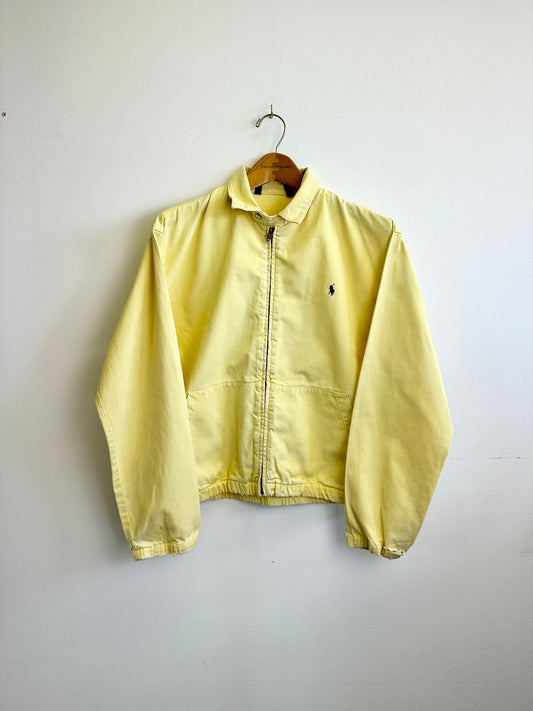 Ralph Lauren Vintage 90s Yellow Cotton Boxy Harrington Jacket