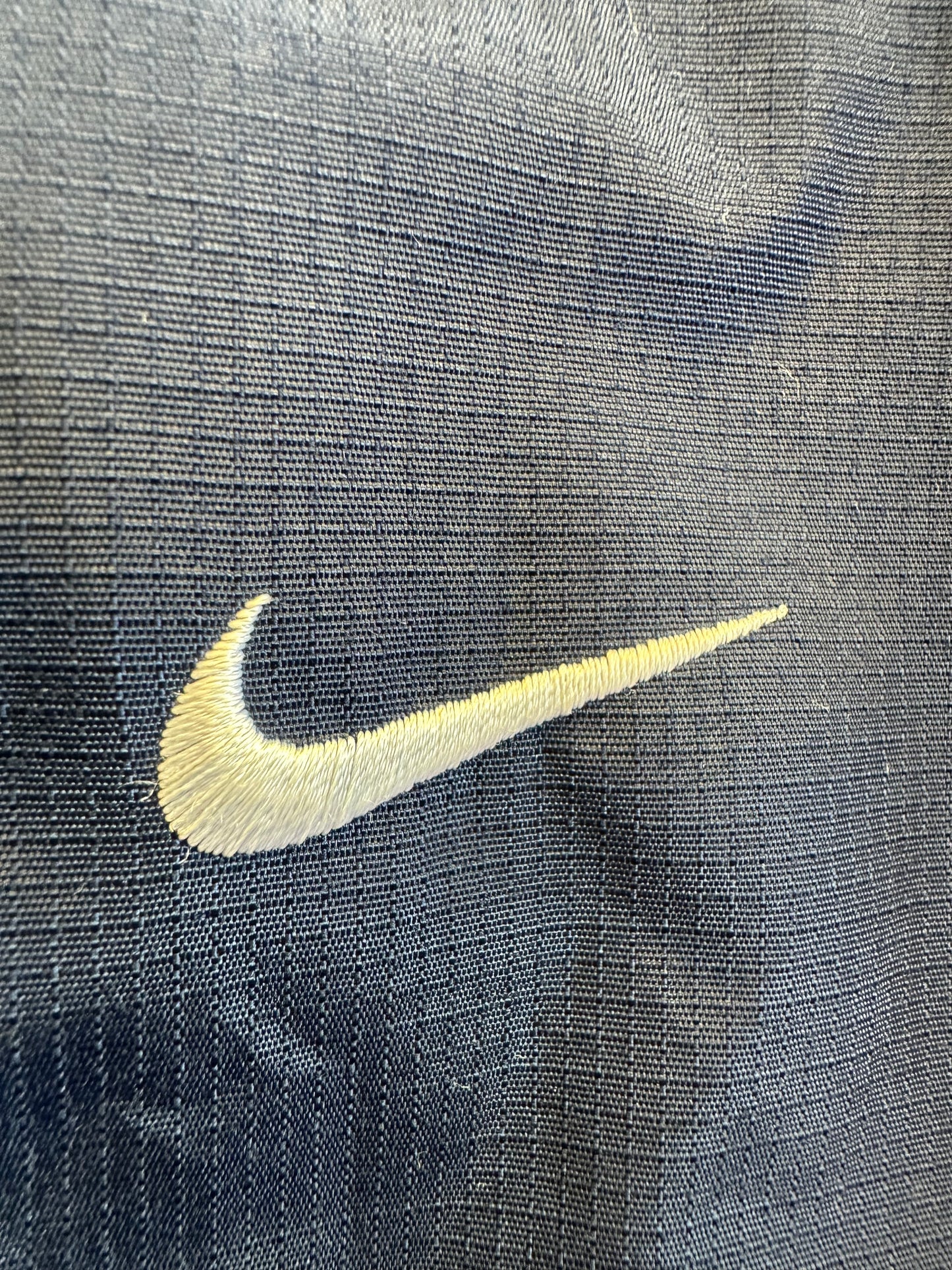 Nike Vintage Spellout Navy Padded Early 00s Y2K Hooded Coat