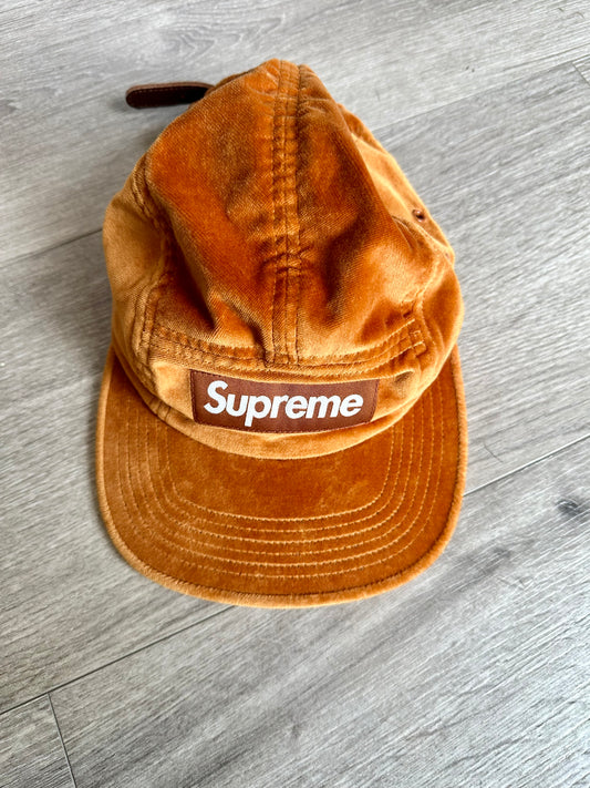 Supreme Orange Velvet cap