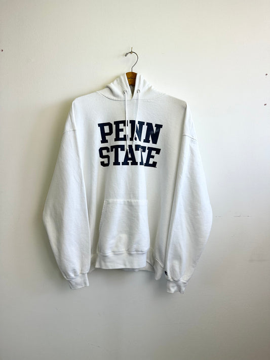 Penn State USA College Champion Vintage Boxy White Cotton Hoodie